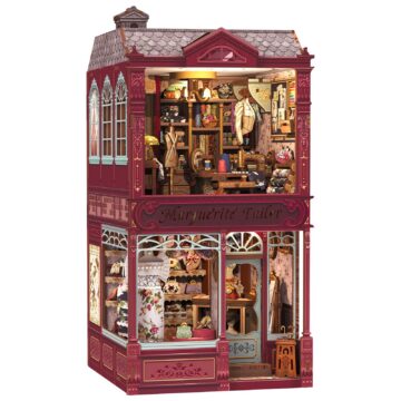 Cutebee Marguerite Tailor Shop DIY Book Nook Kit with LED
