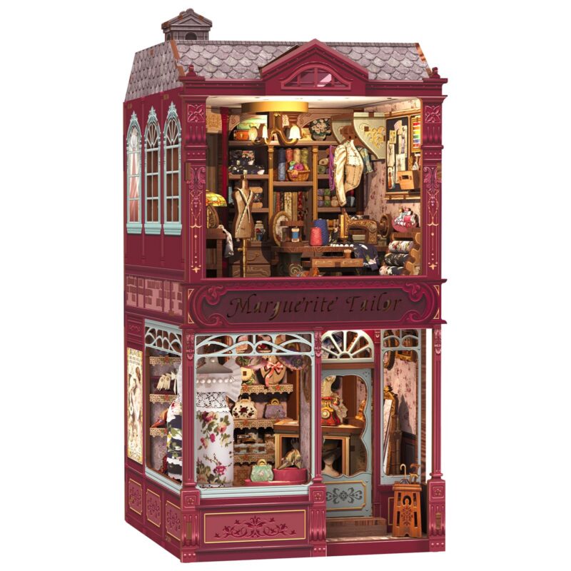 Cutebee Marguerite Tailor Shop DIY Book Nook Kit with LED