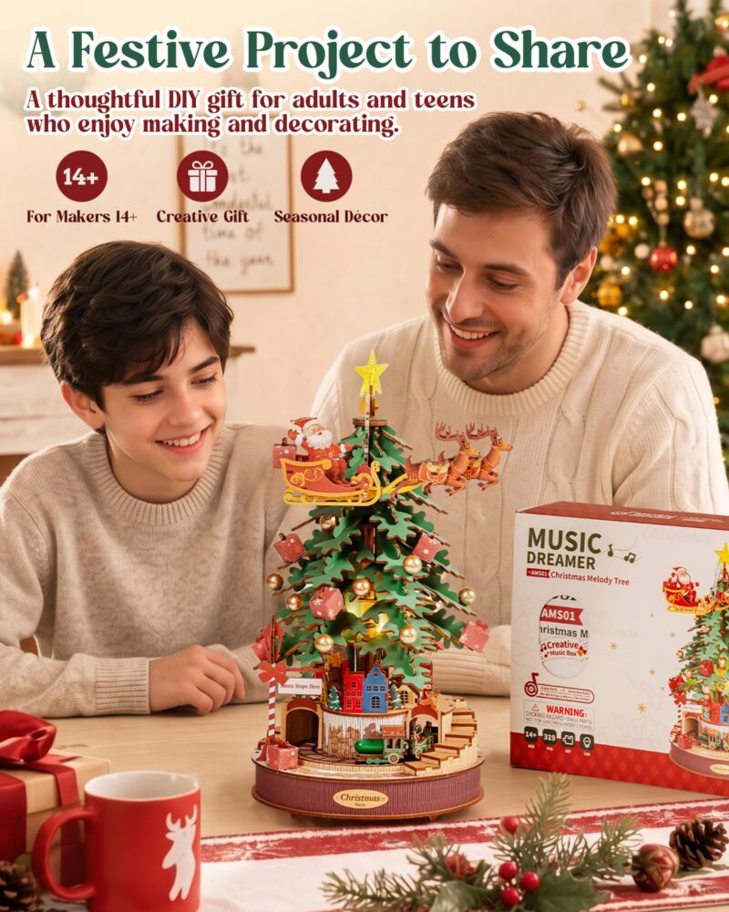 Rolife Musical Christmas Tree 3D Wooden Puzzle