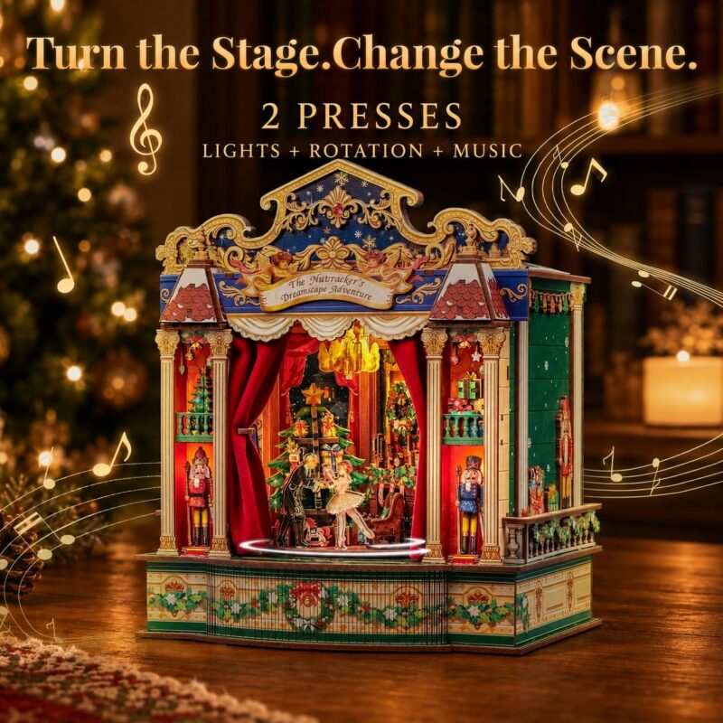 Cutebee The Nutcracker's Dreamscape Adventure 3D Wooden Puzzle with LED
