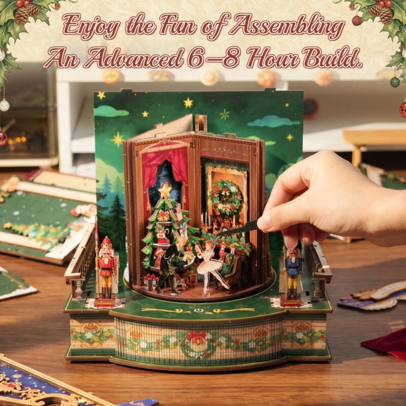 Cutebee The Nutcracker's Dreamscape Adventure 3D Wooden Puzzle with LED