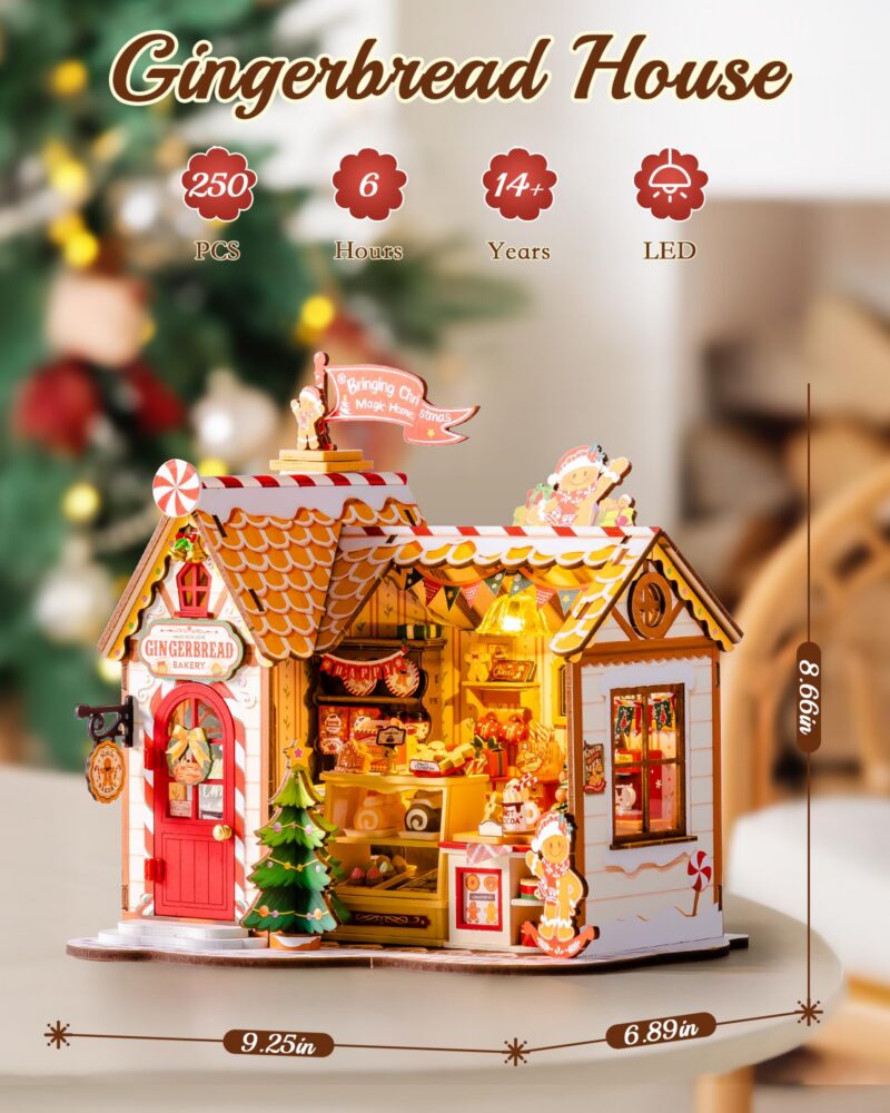 Robotime Gingerbread House DIY Miniature House Kit