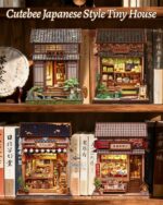 Cutebee Japanese Tea House DIY Book Nook Kit with LED