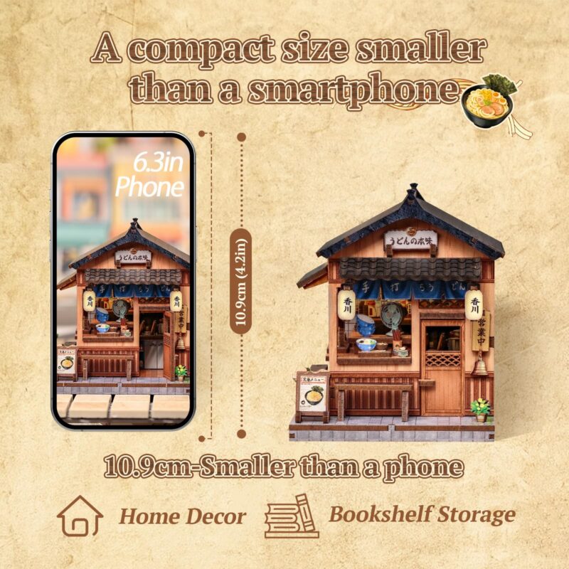 Cutebee Kagawa Udon House 3D Wooden Puzzle