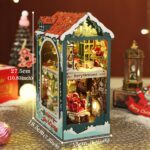 Fifijoy Merry Christmas DIY Book Nook Kit with LED