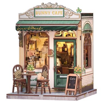 Cutebee Sunny Cafe DIY Book Nook Kit with LED