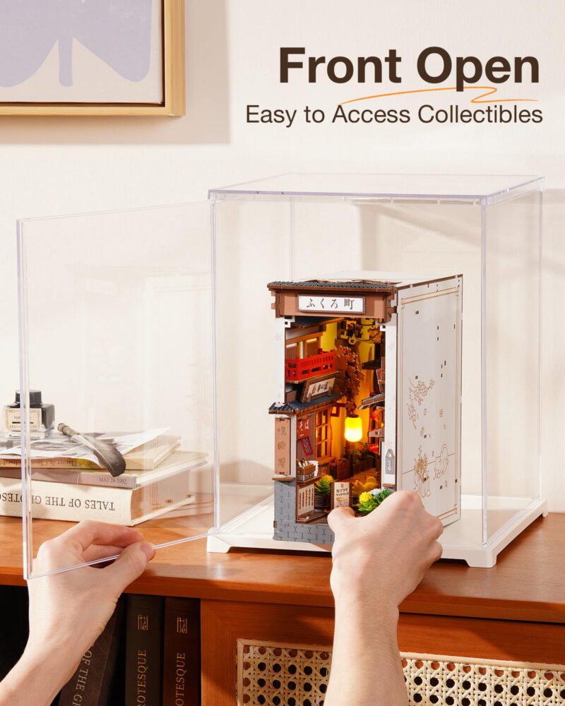 Rolife Acrylic Display Case with Door for Book Nooks