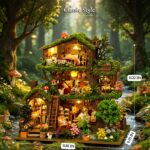 Rhzn Snow Tree House DIY Miniature House Kit