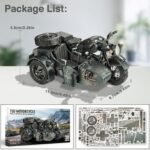 Piececool Motorcycle with Sidecar 3D Metal Model Kit