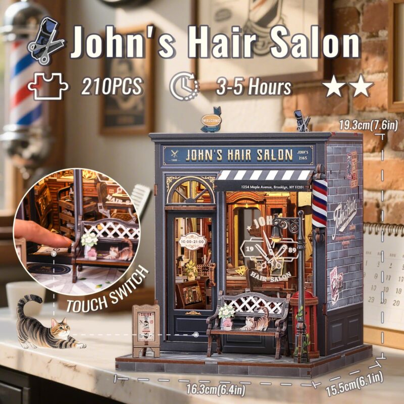 Cutebee John's Hair Salon DIY Book Nook Kit