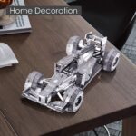 Piececool Silver Formula Car 3D Metal Model Kit (69 Pcs)