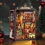 Nextips Musical Christmas Shop DIY Book Nook Kit with LED