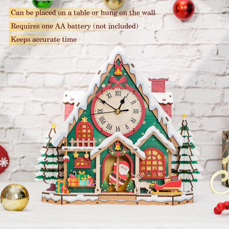 Cutywood Christmas Clock 3D Wooden Puzzle