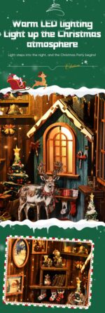 Nextips Snow Realm Pavilion DIY Book Nook Kit with LED