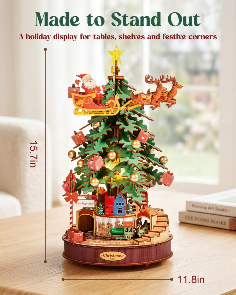 Rolife Musical Christmas Tree 3D Wooden Puzzle