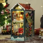 Fifijoy Merry Christmas DIY Book Nook Kit with LED
