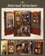 Cutebee Count Cat's Study DIY Book Nook Kit