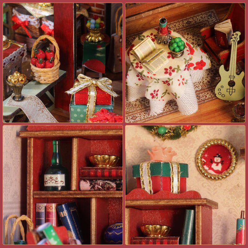 Foyucool Winterfest DIY Miniature House Kit with LED