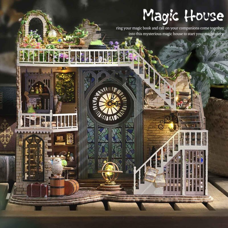 Cutebee Magic House DIY Miniature House Kit with LED