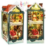 Fifijoy Merry Christmas DIY Book Nook Kit with LED