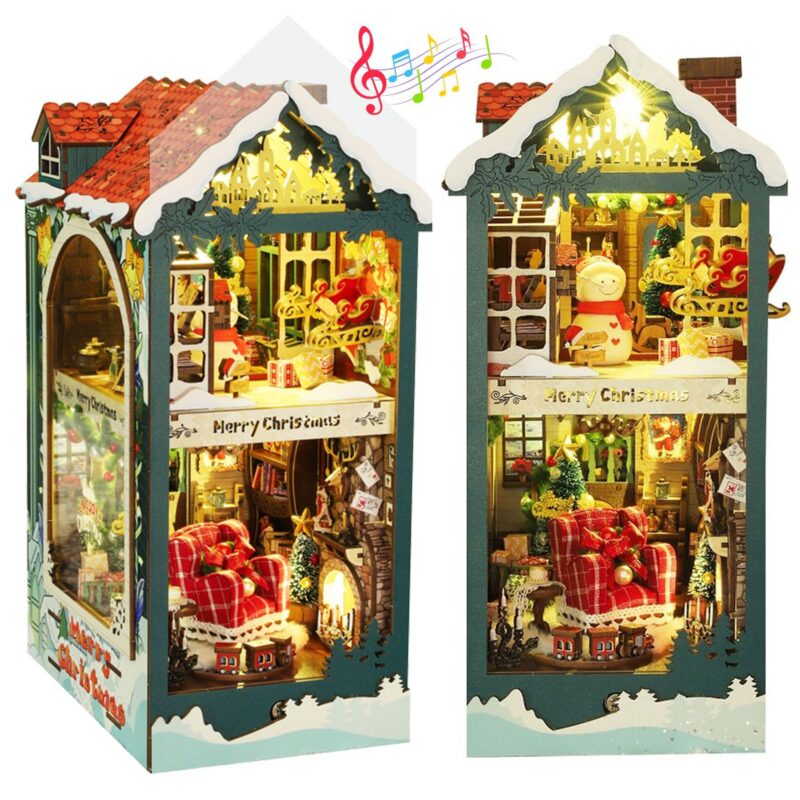 Fifijoy Merry Christmas DIY Book Nook Kit with LED Fifijoy Merry Christmas DIY Book Nook Kit with LED