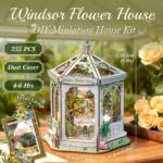 Cutebee Windsor Flower House DIY Miniature House Kit with LED