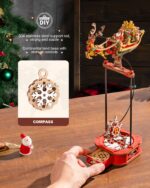 Rokr Santa on Sleigh 3D Wooden Puzzle