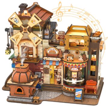 Cutebee Bread Factory 3D Wooden Puzzle with LED