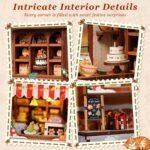 Cutebee Christmas Gingerbread Cottage DIY Miniature House Kit with LED