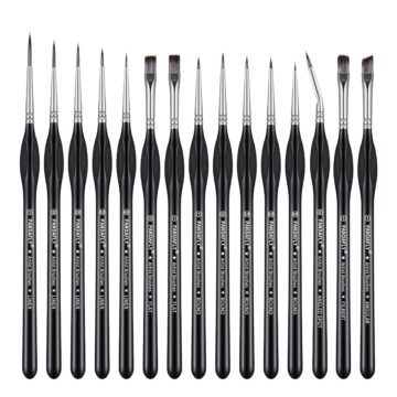 Pandafly Detail Paint Brush Set (15-Piece)