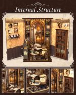 Cutebee Bookshop Memories DIY Book Nook Kit with LED