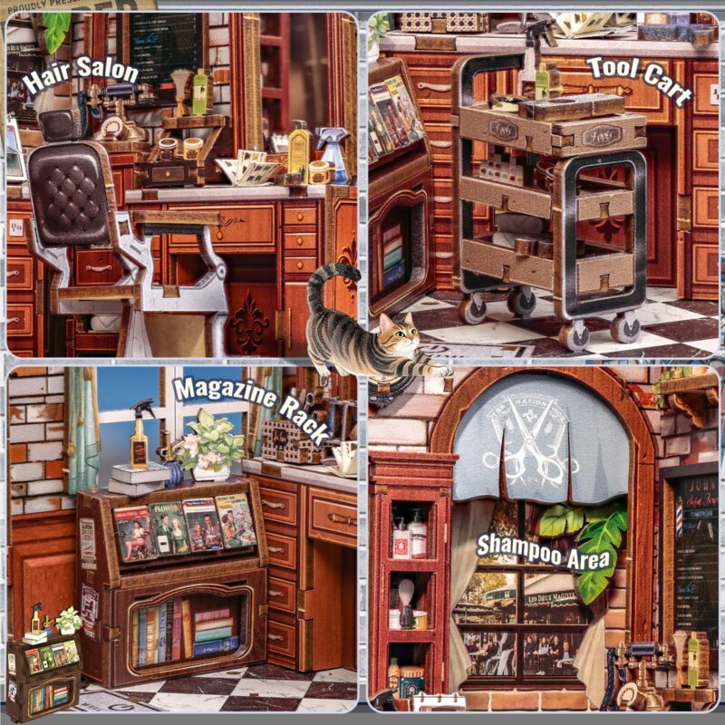 Cutebee John's Hair Salon DIY Book Nook Kit