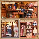 Cutebee Marguerite Tailor Shop DIY Book Nook Kit with LED