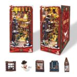 Iboheye Christmas Snow Night DIY Book Nook Kit with LED