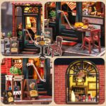 Cutebee Uncle Joe's Pizzeria DIY Book Nook Kit with LED