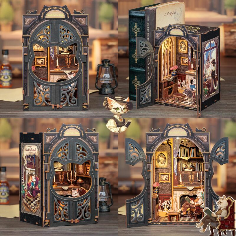Cutebee Forest Tea Shop DIY Miniature House Kit with LED