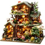 Rhzn Snow Tree House DIY Miniature House Kit