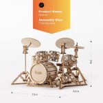 Rolife Drum Kit 3D Wooden Puzzle