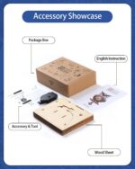 Rnfinewow Mechanical Owl 3D Wooden Clock Puzzle