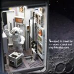 Joohour Space Capsule DIY Book Nook Kit with LED