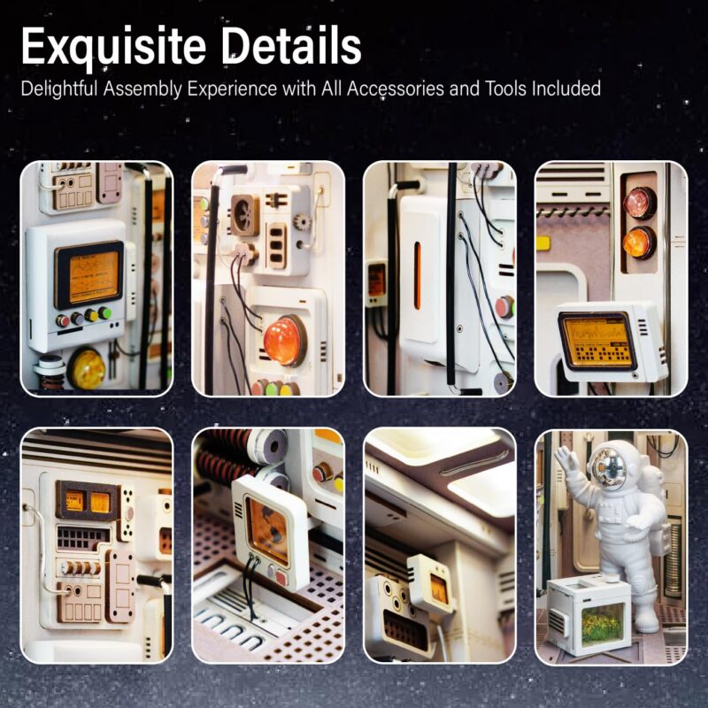 Joohour Space Capsule DIY Book Nook Kit with LED