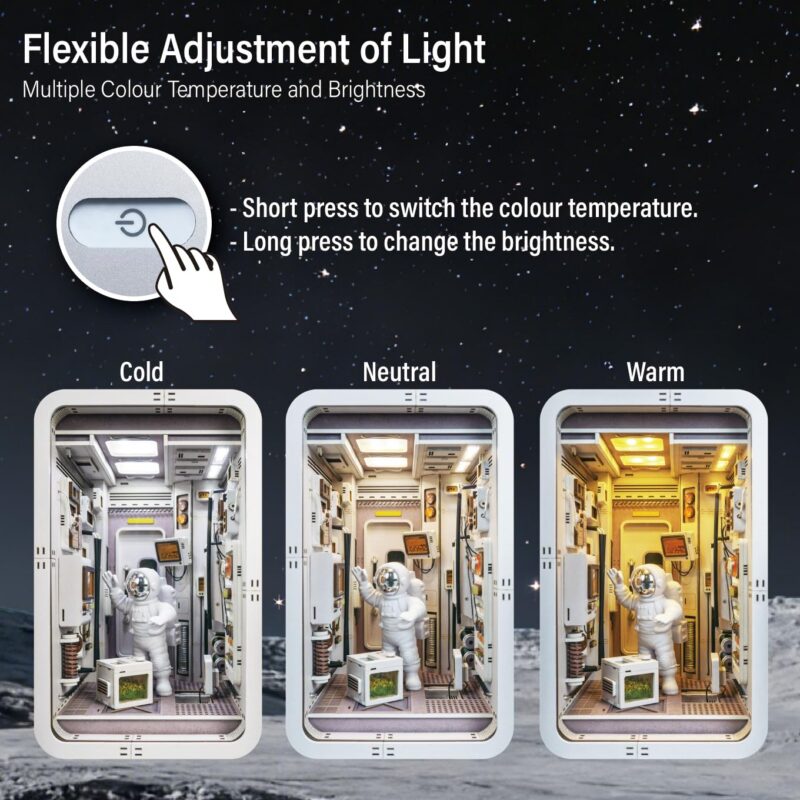 Joohour Space Capsule DIY Book Nook Kit with LED