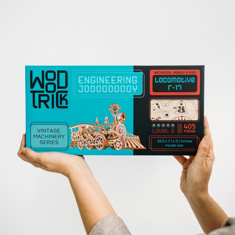 Wood Trick Toy Train Set 3D Wooden Model Kit