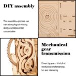 Auryee Solar-Powered 3D Wooden Marble Run
