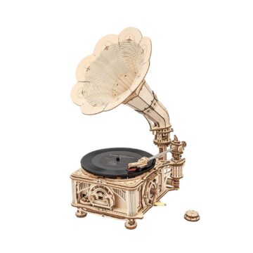 Rowood Gramophone 3D Wooden Music Box Puzzle