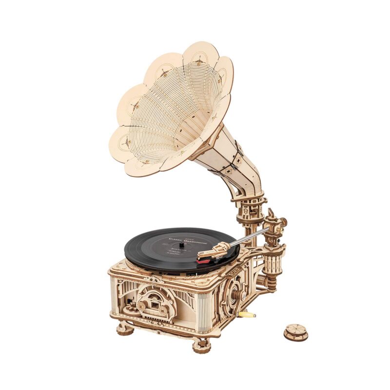 Rowood Gramophone 3D Wooden Music Box Puzzle