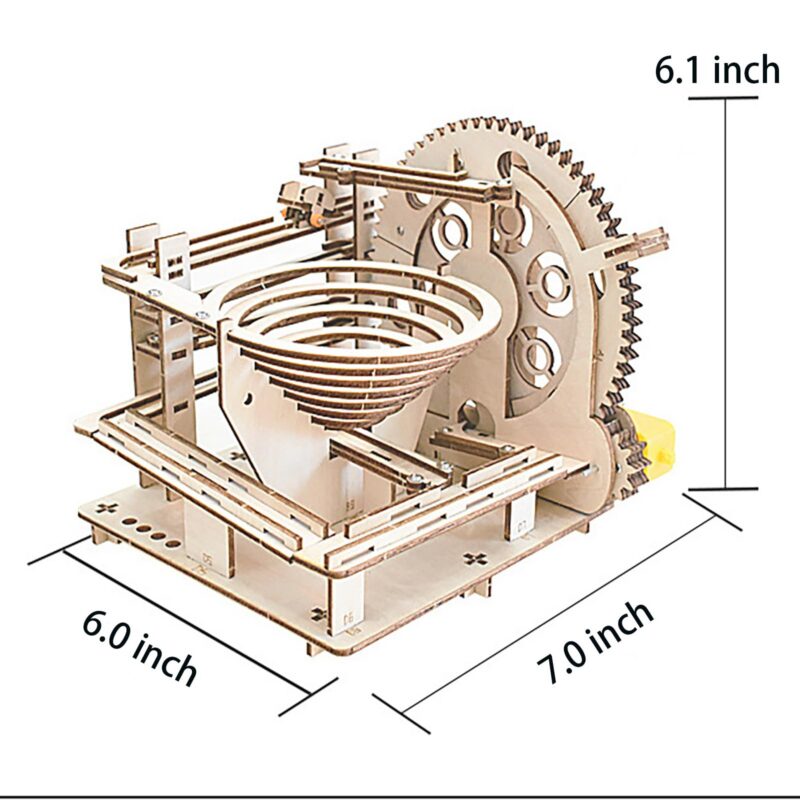 Auryee Spiral Track 3D Wooden Marble Run