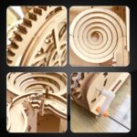 Iqietoy Hand-Crank Gear Lift 3D Wooden Marble Run