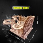 Iqietoy Hand-Crank Gear Lift 3D Wooden Marble Run