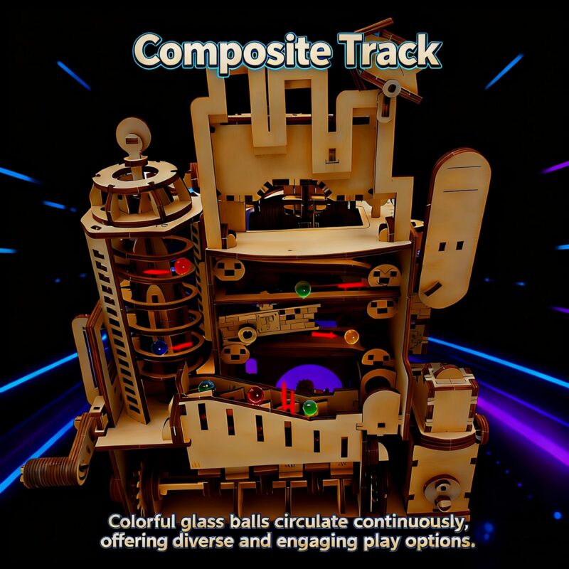 Faucly Mechanical Castle 3D Wooden Puzzle